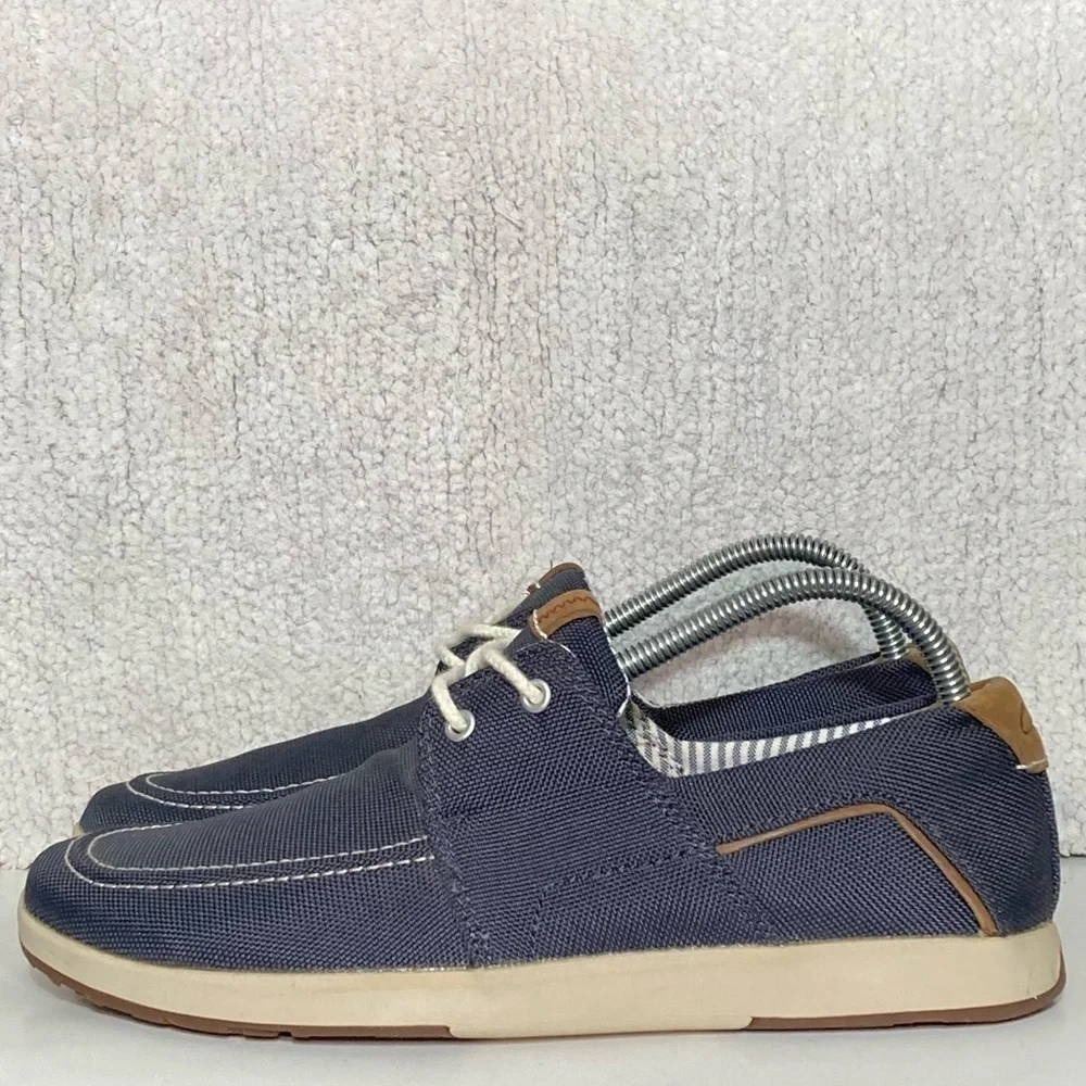 Clarks 1825 Men's Denim Blue Canvas Casual Deck Loafer Boat Shoes Size US 8.5 M
